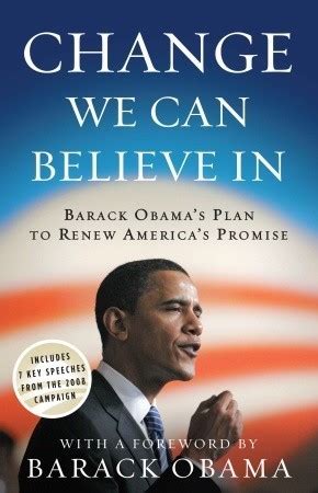 Book cover featuring Barack Obama with the title 'We Can Believe In'.