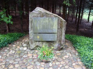 Forest monument to a young pole executed in Illmensee, 1941