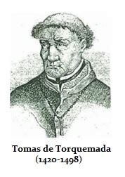 Portrait of Tomas de Torquemada, a historical figure.